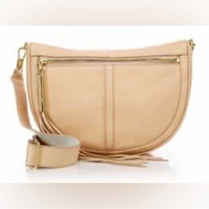 Elizabeth James leather bag with tassels and beautiful gold ware with logo